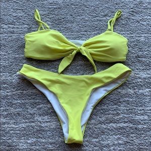 Neon yellow bikini